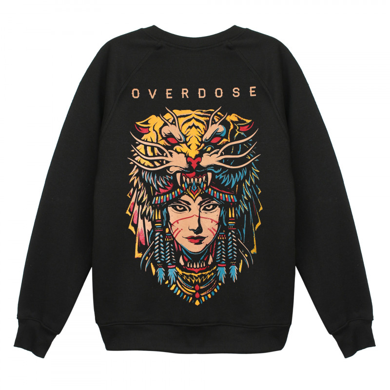 Ao sweater Thai dai tay in 3D chu Overdose quay quanh kinh van hoa AST002